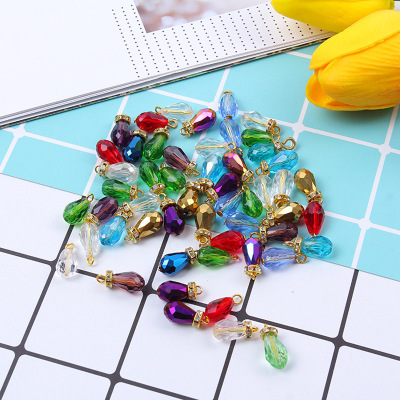 New Hot Sale Glass Water Drop Rotating Pendant Pendant Creative Handmade DIY Jewelry Water Drop Glass Beads Accessories