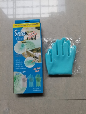 Dishwashing Silicone Gloves Kitchen Waterproof Non-Slip Heatproof Silicone Gloves Magic Kitchen Household Cleaning Gloves