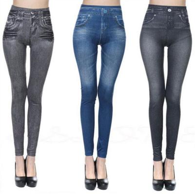 2020 Printed Imitation Denim Leggings Printed Seamless Leggings Imitation Denim Factory Direct Sales Currently Available