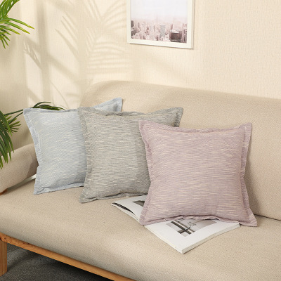 INS Fresh Cotton and Linen Cushion Case Modern Living Room Bedroom Throw Pillowcase Car Office Nap Lumbar Cushion Cover