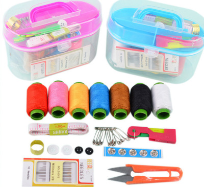  Quality Golden Tail Needle 10-Piece Set 7 Colors Large Wire Coil Sewing Kit Sewing Kit Treasure Chest Large Sewing Kit