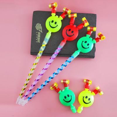 Large Smiling Face Blowing Dragon Whistle Blowing Children's Toy Clown Party Gathering Cheering Props Stall Wholesale