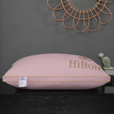 WeChat Hot-Selling Washed Silk Feather Pillow Hot Drilling for Hilton Hotel