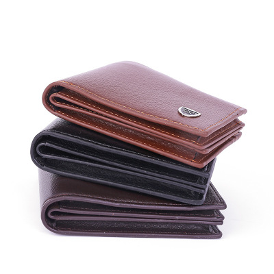 Men's Wallet Pu Short Chic Wallet with Driver Package Casual Horizontal Youth Wallet Multi-Function Card Wholesale