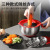 Amazon Exclusive for Export Cross-Border Stainless Steel Silicone Egg Pots Handle Salad Bowl with Scale Peeler with Lid