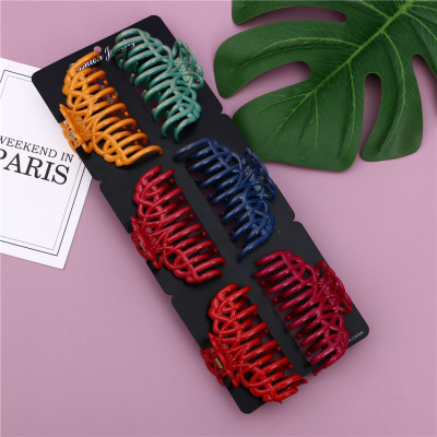 Simple Large Double Layer Barrettes Updo Grip Hairpin Large Size Hair Clip for Bath Drop-Resistant Hair Claw Headdress