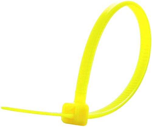 10.16cm， 8.1 6，000g miniature nylon cable tie-500 pack （fluorescent yellow） red and blue