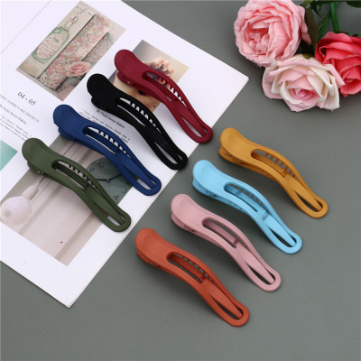 Simple Color Duckbill Clip Bath Hair Claw Large Back Head Hairpin Girls Headdress Hair Clip