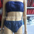 Disposable Non-Woven Briefs Bra Set Blue Underwear Underwear for Sauna Spa Hotel