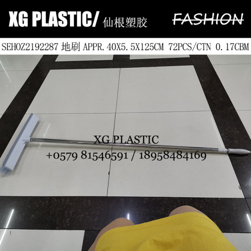 New Stainless Steel Long Rod Floor Brush Bristle Floor Brush Bathroom Tile wall Cleaning Brush Household Wall Washing Brush