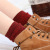 Women's Thickened Terry-Loop Hosiery Autumn and Winter Warm Mid-Calf Length Socks Winter Cotton Socks Parallel Towel Socks Japanese Style Fleece Lined Socks
