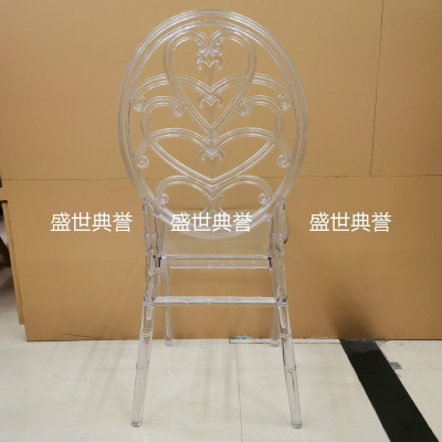 Factory Direct Sales Acrylic Bamboo Chair Pc Integrated Transparent Dining Chair Outdoor Wedding Chair Crystal Chair