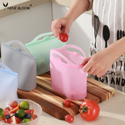 Edible Silicon Freshness Protection Package Food Packing Ziplock Bag Hanging Portable Freshness Protection Package 1000ml Freshness Protection Package