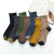 Men's Terry-Loop Hosiery Autumn and Winter Fleece Thick Towel Bottom Socks Parallel Mid-Calf Length Socks Warm Color Matching Japanese Cotton Socks