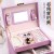 Jewelry Box Storage Box Small Jewelry Portable European-Style Internet-Famous and Vintage Lockable Earrings with Mirror Jewelry Women's Large Capacity