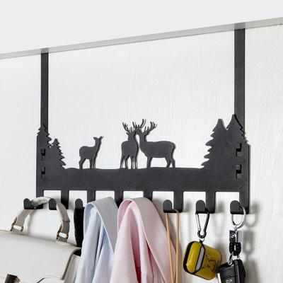 Creative Hook Punch-Free Door Mounted Clothes Hanger Hook Back Coat and Hat Silent Door Rear Hook Deer Style Manufacturer