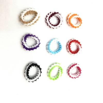Factory Direct Sales Low Stretch Yarn Flower Tooth Color Hair Ring Head Ring