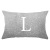 Gm011 Silver Letter Series Peach Skin Fabric Lumbar Cushion Cover Custom Rectangular Sofa Cushion Cover Office Pillow Cover