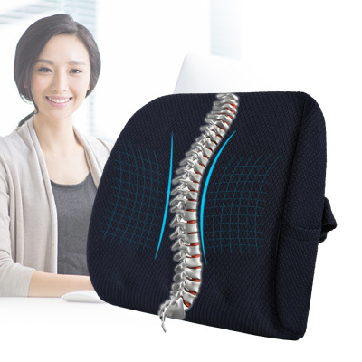 Memory Foam Lumbar Pillow Slow Rebound Back Cushion Office Seat Back Cushion Car Waist Pad Seat Back Cross-Border Hot