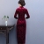 Middle-Aged Women's Dress for Middle-Aged and Elderly Elegant Cheongsam MomAutumn Clothes Mid-Length Wedding Noble Dress
