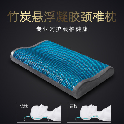 Cross-Border Hot Constant Temperature Gel Cool Cervical Pillow Slow Rebound Memory Cotton Pillow Core Customizable Gel Pillow