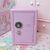 13407 Xinsheng Safe Box Pink Decorative Storage Box Piggy Bank Metal Iron Mini Dormitory Storage Cabinet