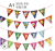 Birthday Party Decoration Colorful Flag Triangle Flag Customized Birthday Arrangement Banner Garland
