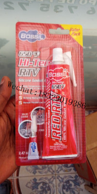  Bossile 650 Degree Hi-Temp Red RTV 100% Silicone gasket maker