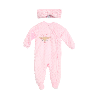 Newborn Jumpsuit Autumn and Winter Rompers Baby Cotton-Padded Thick Warm Clothes Baby Girl Long Type Crawling Suit
