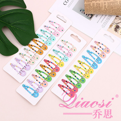 New Korean Style Ins Cute Colorful Printed Rainbow Watermelon Barrettes Side Clip Girl Internet Celebrity