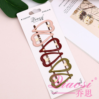 Simple Korean Style Girls' Hairpin Candy Color Bang Hairpin Clip Head Clip Hairpin Adult Headdress Clip