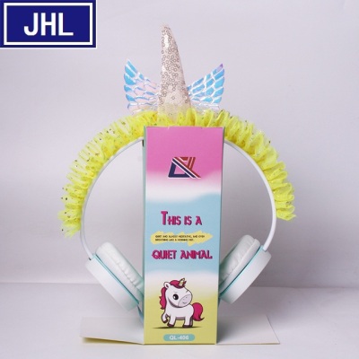 Internet Hot New Fashion Unicorn Headset Children's Cute Headset Wired Earphone Gift Customization Cross-Border Hot.