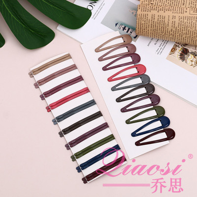 Simple girl hair clip candy color bangs hair clip one tip clip top clip hair clip adult headdress card children