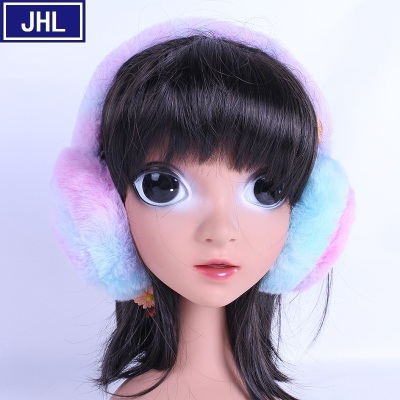 New Color Fashion Gift Winter Plush Warm Headphones Head-Mounted Plug-in Mobile Phone Headset Holiday Gift.