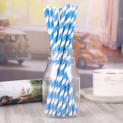 Primary Color eco-friendly Degradable Paper Straws, High Temperature Resistant Surface Smooth Disposable Paper Sucker