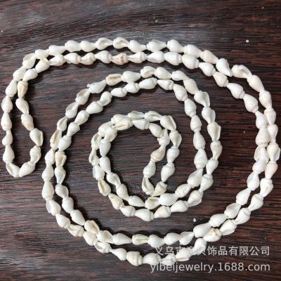 Yibei Straight Hole White Original Corn Conch Chain DIY Handmade Ornament Necklace Ornament Shell Conch Accessories