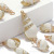 Yibei Electroplated Golden Edge Conch DIY Pendant White Miluo Bag Golden Edge Pendant Bracelet Necklace Pendant