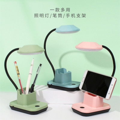 Zhongfu New Cartoon USB Eye Protection Desk Lamp Led Desktop Reading Lamp Mobile Phone Bracket Night Light