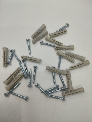 Factory in Stock Plastic Expansion Wall Plugs Anchors Expand Nails With Screw 6mm Gray Wall Plugs