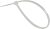 100 Pack White/Transparent Zipper Tape 14 Inches 50 Pounds Strength, Nylon Cable Tie 370mm X 4.8mm