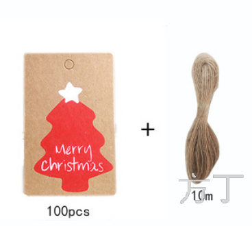 christmas cross-border hot sale 2020 happy christmas kraft paper tag decoration 100