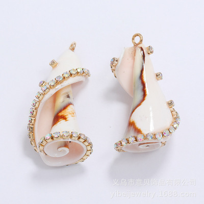 Electroplating Conch Snails Heart Spot Drill Ornament Necklace Bracelet Jewelry Ornament Accessories Pendant Accessories