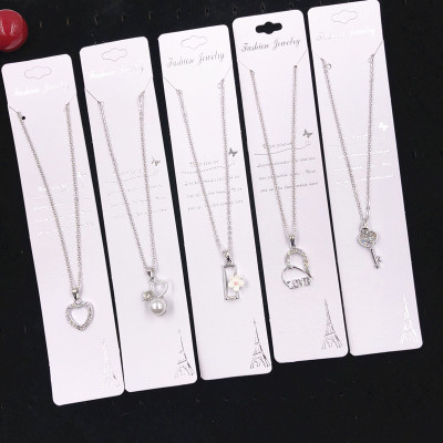 Necklace Women's Diamond Diamond Small Pendant Clavicle Chain Neck Chain Student Jewelry Small Gift 2 Yuan Store Supply