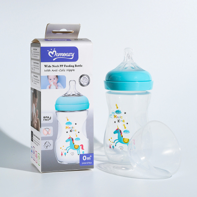  Baby Feeding Bottle PPSU Material Anti-Fall Anti-Flatulence and Weaning Genuine Silicone Baby Feeding Bottle  Wholesale