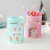 Unicorn Pen Holder Japan and South Korea Stationery Simple Animal Printing Pen Holder Office Pen Holder Dinosaur Desktop Storage Bucket