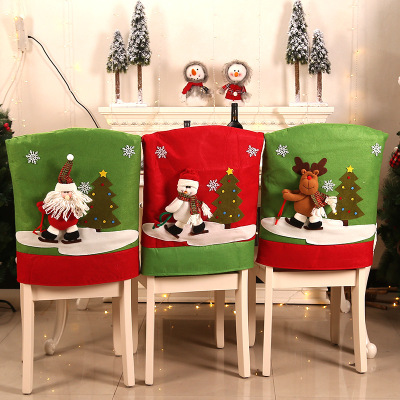 Christmas Decorations New Christmas Chair Cover Santa Claus Ski Chair Cover Christmas Table Party Outfit