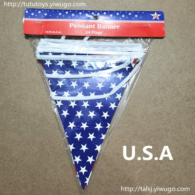 FESTAL bunting Party Flag Environmental Protection Paper Triangle Flag Halloween Christmas Birthday 