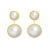 S925 Needles South Korea 2020 New Online Influencer Refined Large and Small Pearls High Profile Retro Hong Kong Style Ear Studs Female