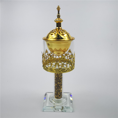 Home Furnishings Muslim Arabic Crystal Glass Incense Burner Aroma Burner