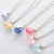 2020 Cross-Border New Arrival Glass Wishing Bottle Necklace Real Flower and Dried Flower Necklace Multicolor Transparent Glass Ball Necklace